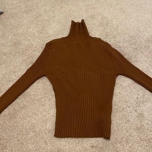 Macys, brown turtleneck, small.